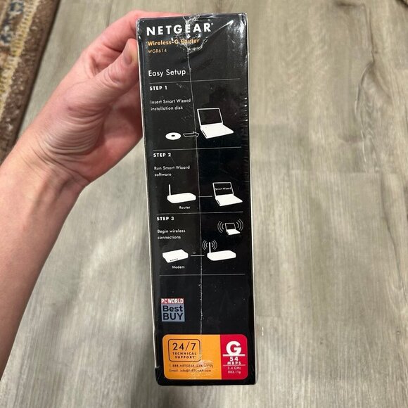 NIB Netgear WGR614 54 Mbps 4-Port 10/100 Wireless G Router Sealed - Picture 3 of 5